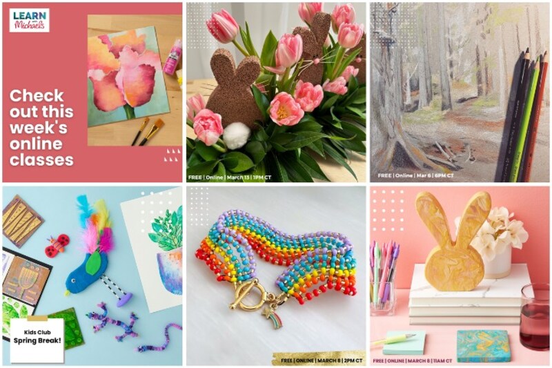 In store and Online Classes for Kids and Adults Michaels